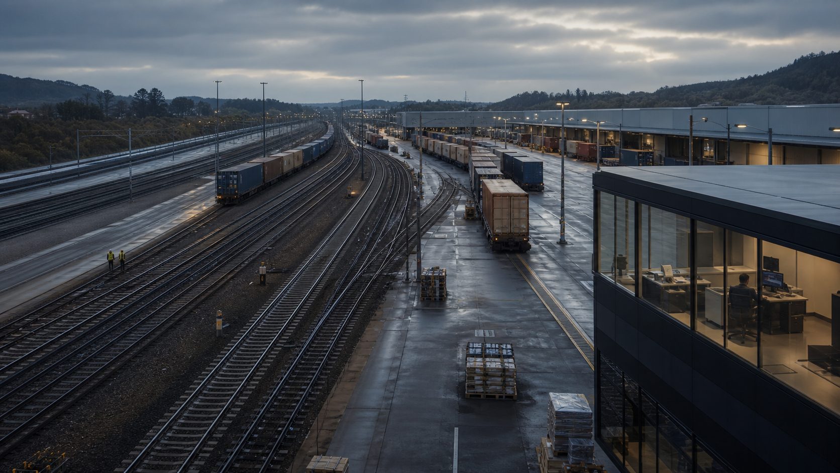 European intermodal junction represented as a controlled Europe and Middle East corridor